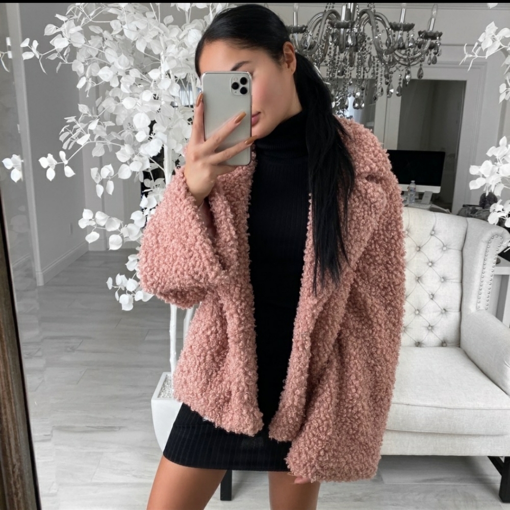 Blush Fuzzy Jacket